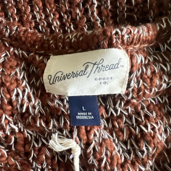 Universal thread large brown cable knit sweatshirt long sleeve new with tags - Picture 5 of 5